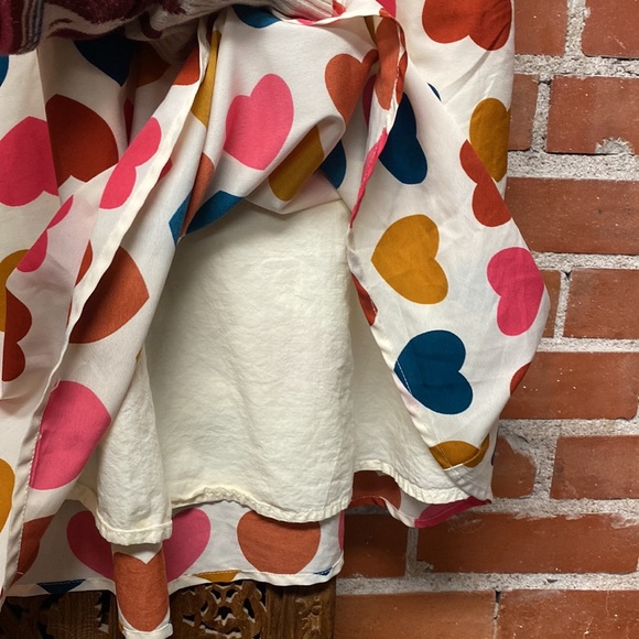 ModCloth surely sweet heart print vneck sleeveless dress side zipper cottonpoly. - Picture 7 of 13